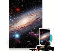 Andromeda Galaxy in Deep Space Jigsaw Puzzles1000 Pieces Brain Recall Game Premium Laser Cut Quality Absorbing Activity for Quiet Nights (38x52cm)