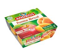 Andros Apple Apricot Fruit Dessert - 4 Pots of 100 g