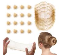 Androxeda 20 Hair Buns, Invisible Hair Nets with Elastic Edge, for Invisible Elastic Mesh Edges for Ballet, Dance, Nurse and so on