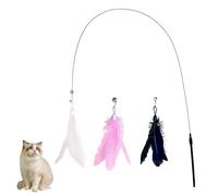 Androxeda Cat Feather Toys, Interactive Toys, 1 Interactive Wand with 2 Feather Refills, Interactive Toys for Cats, Bird Interactive Feathers Cat
