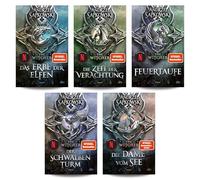 Andrzej Sapkowski - The Witcher Bücher Bundle 1-5 Der Hexer: Das Erbe der Elfen, Die Zeit der Verachtung, Feuertaufe, Der Schwalbenturm, Die Dame vom See - Fantasy Romane mit exklusivem Lesezeichen