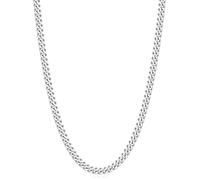 Andsion 14K Gold/Silver Italian Chain Men Necklace 4mm 5mm Cuban Link Chain Sturdy Comfortable Shiny 16/50/26 Inch, 4MM-18 Inch (Women's Average), Stainless Steel, No Gemstone