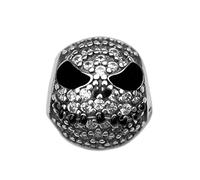 Andska Charm Pink Zircons Genuine S925 Sterling Silver Bead Fit Pandora And European Snake Chain Bracelet Elefant Bee Love Car Fox (Skull zirco stones jack)