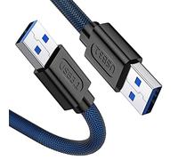 ANDTOBO USB 3.0 Cable, USB A Male to A Male Cable Double Ends USB Cable Compatible with Hard Drive Enclosure, DVD Player, Laptop Cool (0.5M) - Blue