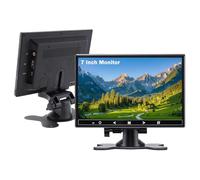 ANDUBEST CCTV Small Monitor 7 inch, 1024X600, 60Hz, 5ms Built-in Speakers, Small Screen w/VGA/AV/HDMI Input,Raspberry Pi Monitor w/Remote Control, Portable Monitor