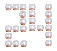Andux 24 Pcs/Set Round Bottom Silicone Wood Floor Protectors Chair Leg Caps Furniture Feet Pads Table Covers Anti-slip Prevent Scratches.(Clear)-GJZJD-02 (4#)
