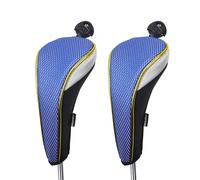 Andux 2Pcs/Set Gold Golf Hybrids Club Head Covers with Dial No. Tag MT/HY10 (Blue)