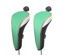 Andux 2Pcs/Set Gold Golf Hybrids Club Head Covers with Dial No. Tag MT/HY10 (Green)