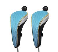 Andux 2Pcs/Set Gold Golf Hybrids Club Head Covers with Dial No. Tag MT/HY10 (Light Blue)