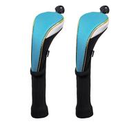 Andux 2Pcs/Set Long Neck Gold Golf Hybrids Club Head Covers with Dial No. Tag MT/HY13 (Light Blue)
