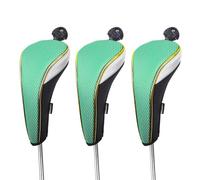 Andux 3Pcs/Set Gold Golf Hybrids Club Head Covers with Dial No. Tag MT/HY11 (Green)