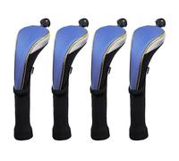 Andux 4Pcs/Set Long Neck Gold Golf Hybrids Club Head Covers with Dial No. Tag MT/HY15 (Blue)