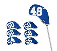 Andux 7Pack Golf Wedge Irons Club Head Covers with Degree NO. on Both Sides MT/W10 Blue