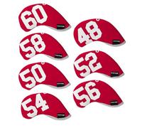 Andux 7Pack Neoprene Golf Wedge Irons Club Head Covers MT/W10 Red
