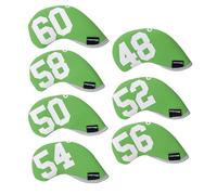 Andux 7pcs/Set Golf Wedge Irons Club Head Covers with Degree NO. on both Sides MT/W10 Green