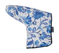 Andux Blue and White Porcelain Pattern PU Golf Putter Head Covers with Magnetic Closure MT/TG26 (Blade)