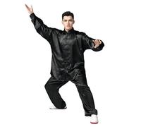 Andux Chinese Traditional Tai Chi Uniforms Kung Fu Clothing Unisex SS-TJF01 (Black,XL)