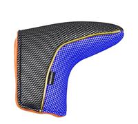 Andux Gold Putter Cover Golf Blade Putter Head Covers MT/TG31 (Black/blue)