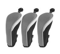 Andux Golf Hybrid Club Head Covers Short Neck Pack of 3 Grey