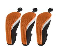 Andux Golf Hybrid Club Head Covers with Interchangeable No. Tag Pack of 3 Orange
