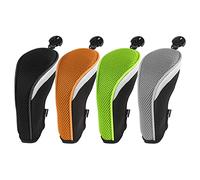 Andux Mesh Golf Hybrid Club Head Covers Short Neck with Dial No. Tags 4Pcs Black+Orange+Green+Grey