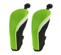 Andux Mesh Golf Hybrid Club Head Covers Short Neck with Dial NO. Tags Green, 2pcs