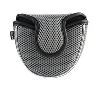 Andux Mesh Heel-Shafted Mallet Putter Cover Golf Putter Head Covers Grey, Semicircle MT/TG13
