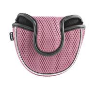Andux Mesh Heel-Shafted Mallet Putter Cover Golf Putter Head Covers Pink, Semicircle MT/TG13