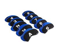 Andux Number Print Golf Iron Club Head Covers 10pcs/Set Black/blue