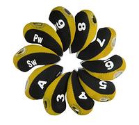 Andux Number Print Golf Iron Club Head Covers 10pcs/Set Black/yellow