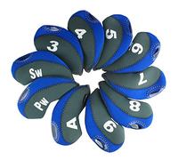 Andux Number Print Golf Iron Club Head Covers 10pcs/Set Grey/blue