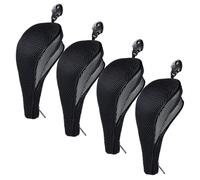 Andux Zipper Closure Golf Hybrid Club Head Covers with Dial No. Tag 4pcs/Set MT/HY21 (Black)