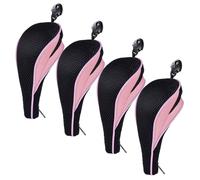 Andux Zipper Closure Golf Hybrid Club Head Covers with Dial No. Tag 4pcs/Set MT/HY21 (Pink)