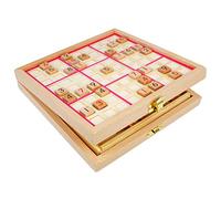 Andux Zone Sudoku Board Box 3-in-1 Wooden Number Place Toy SD-03 (Pink)