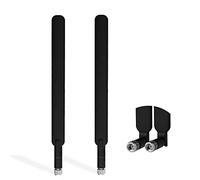 Andven 4G LTE Antenna RP-SMA 10dBi 698-2700Mhz Omnidirectional Antenna for CEP Router WLAN Router Security Camera (Black 2-Pack)