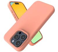 Andwing For iPhone 15 Pro Case, Liquid Silicone Case, Shockproof, Anti-Fingerprint, Anti-Slip, Begonia