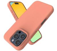Andwing Silicone Case for iPhone 16 Pro, Soft Shockproof Cover, Anti-Fingerprint, Anti-Slip, Begonia