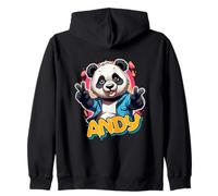 ANDY - Beautiful Boys Name with Cute Panda Zip Hoodie