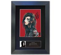 ANDY BIERSACK Black Veil Brides Signed Reproduction Autograph Mounted Photo BLACK FRAME Print A4#530