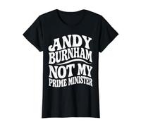 Andy Burnham Not My Prime Minister Value Graphic T-Shirt, Women, Black, S