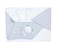 Andy & Helen 2/400d03 _ GR Embroidered Crib Sheet, Grey