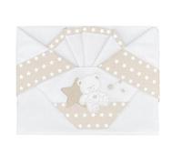 ANDY & HELEN 2/400D50 3 Piece Bedding Set for Pram/Mini Cot Bed Cream