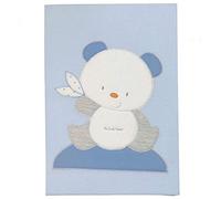 Andy & Helen 2/4470cd03 _ C Embroidered Cot Cotton Blanket, Sky Blue
