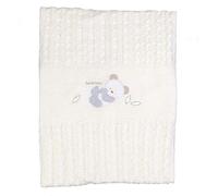 Andy & Helen 2/558cd03 _ P Blanket Cot Embroidered Cotton Thread, Cream
