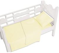 Andy & Helen 3/110 Over Bed Sheet, Yellow. for Cot with Bars 100% Cotton
