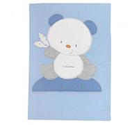 Andy & Helen 3/501cd03 _ C Embroidered Pique Bed Blanket, Sky Blue