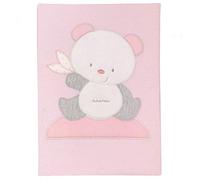 Andy & Helen 3/501cd03 _ R Embroidered Pique Bed Blanket, Pink