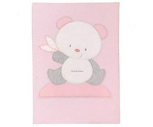 Andy & Helen 3/501cd03 _ R Embroidered Pique Bed Blanket, Pink