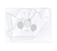 Andy & Helen Cot Bed Sheet Maxi 3 Pcs, Cotton, Grey, Full