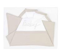 ANDY & HELEN® Cot and Pram Fitted Sheet 3 Piece Set: Top Sheet, Fitted Sheet and Pillowcase, 100% Cotton, Cream